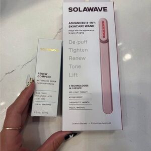 Solawave Pink Skincare Wand and Serum Set NEW